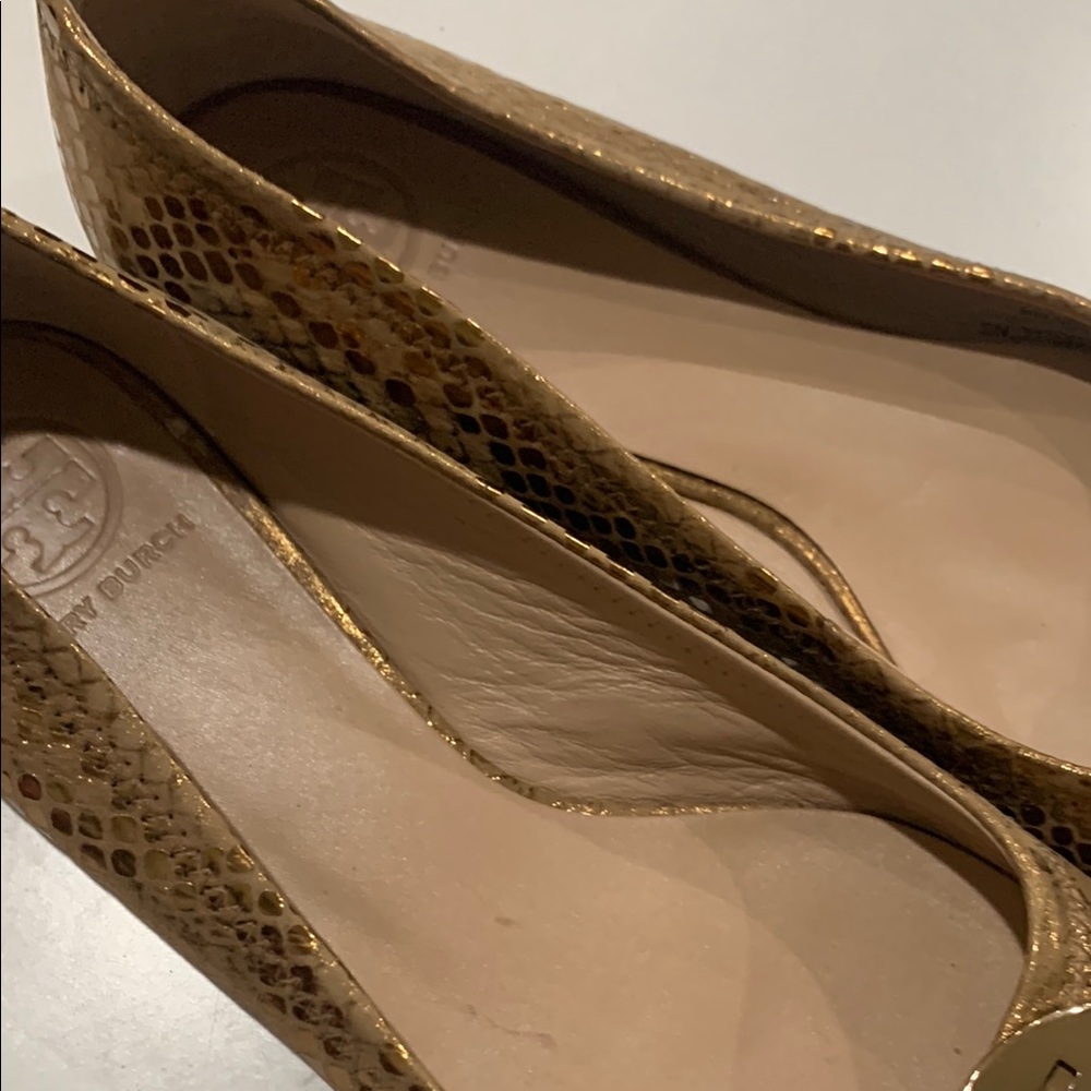 Tory Burch Gold Flats - Picture 3 of 4